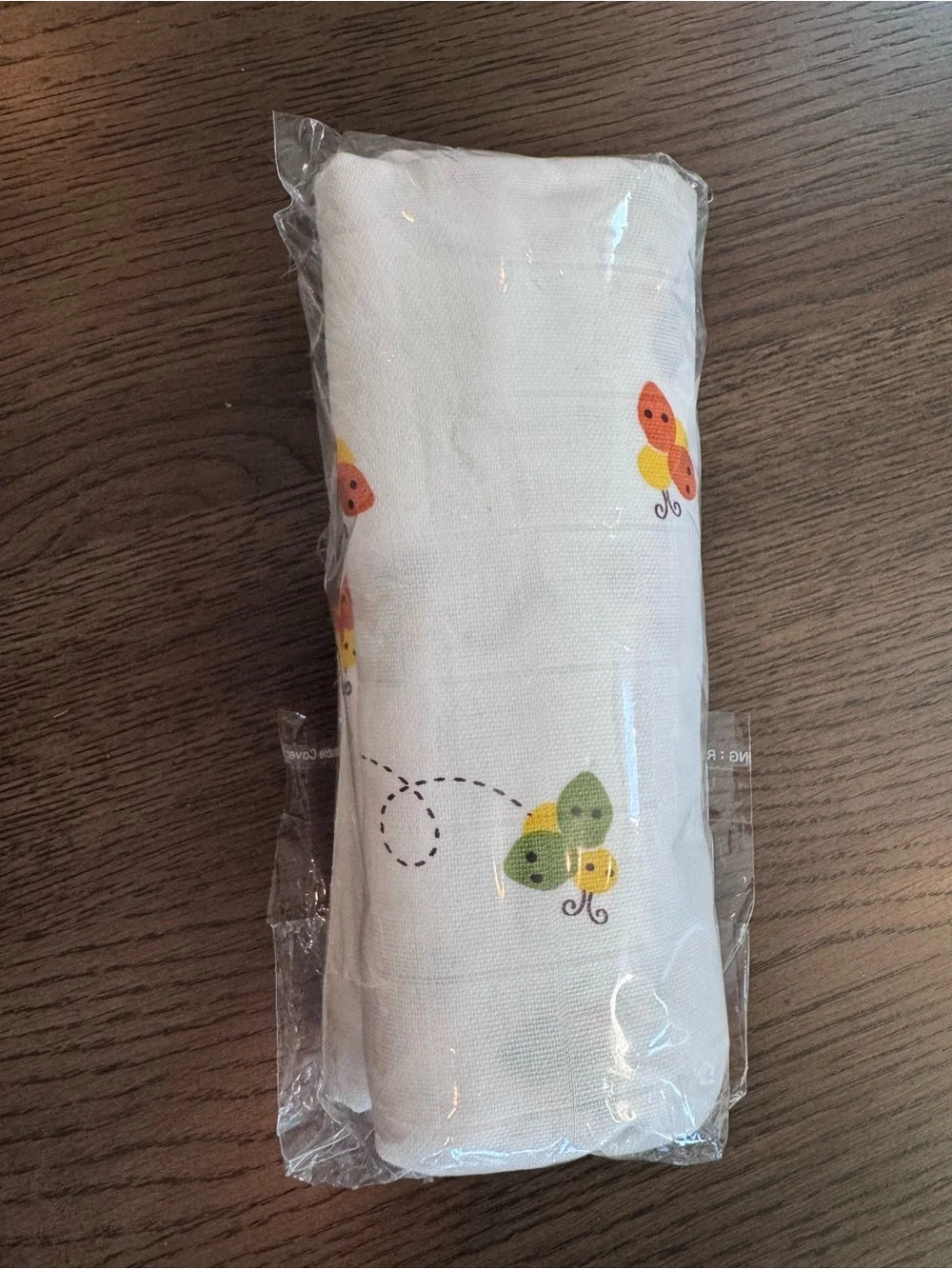 NWT The White Cradle 100% Organic Cotton Baby Swaddle, Soft Muslin, Honey Bee